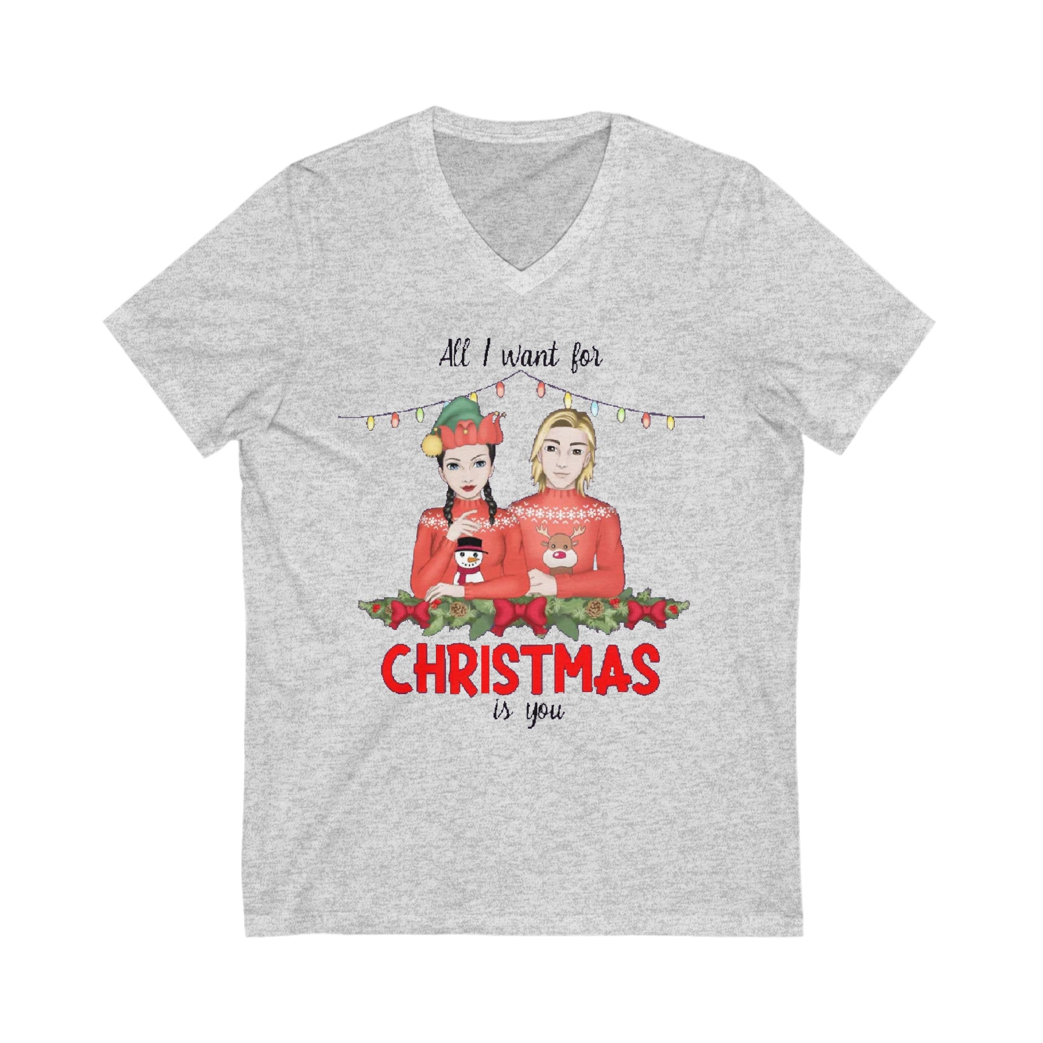 All i want for Christmas is You | Unisex Jersey Short Sleeve V-Neck Tee